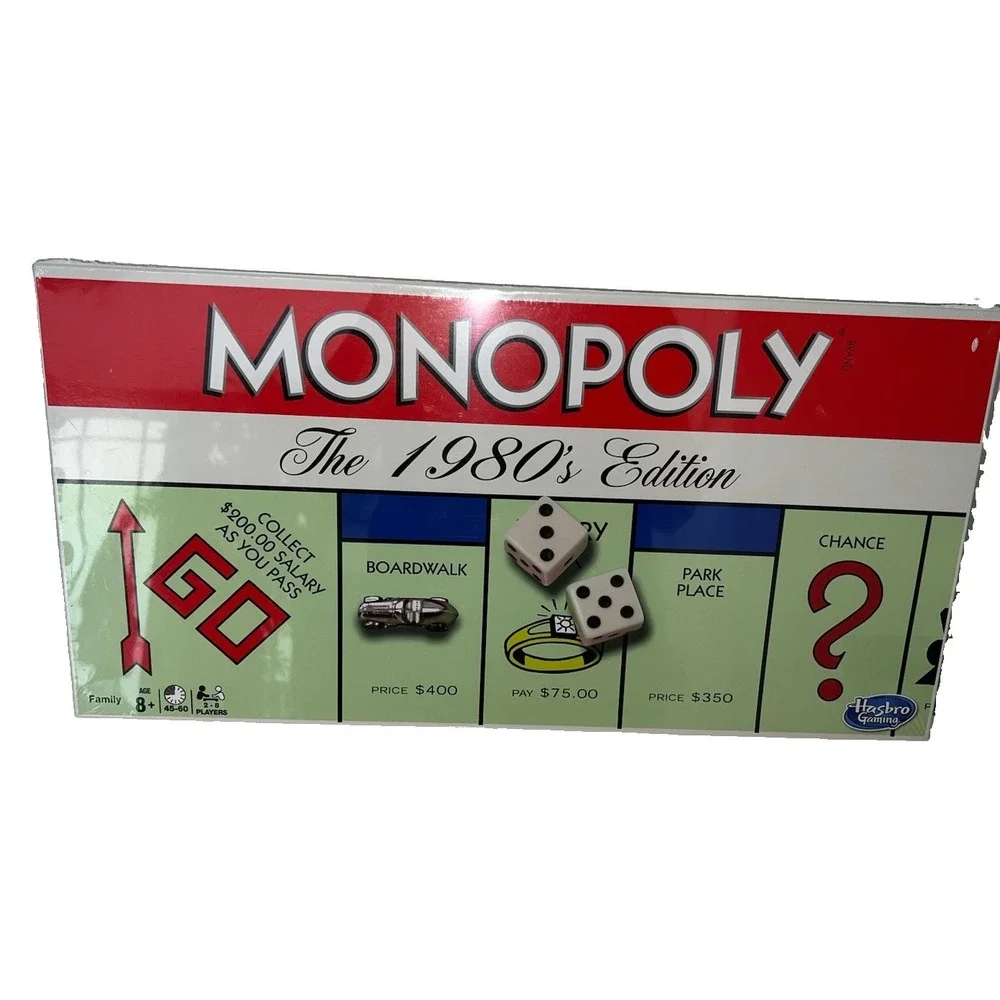 Monopoly Hasbro Gaming The 1980's Edition Brand New Factory Sealed!(5/#0)